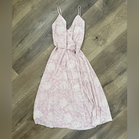 Madewell Crepe Cami wrap dress in Pindot Blooms size M - Picture 3 of 7